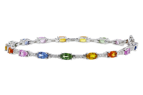 E283-74625: BRACELET 4.76 MULTI-COLOR SAPPH 5.08 TGW (7")