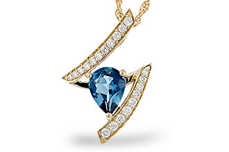 H283-73670: NECK 1.04 LONDON BLUE TOPAZ 1.23 TGW (8x6MM)