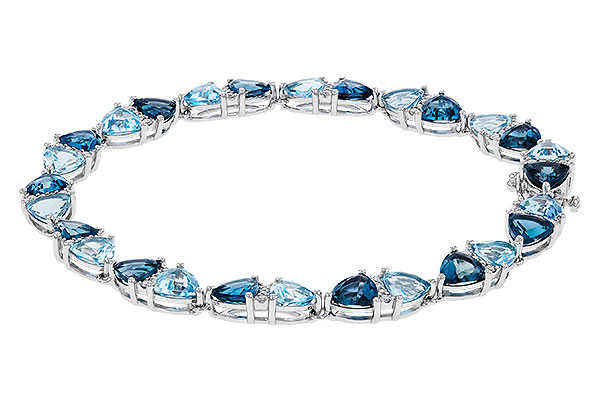 H283-74606: BRACELET 12.20 BLUE TOPAZ 12.50 TGW (7")