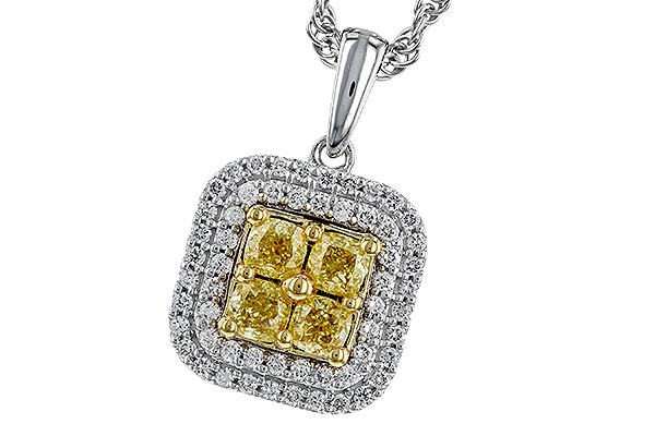 H283-76397: NECK .52 FANCY YELLOW DIAMONDS .72 TW